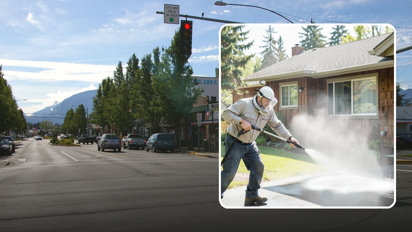 Low-Pressure Washing in North Bend, King County, WA - Low-pressure washing uses a reduced water force to clean surfaces that would be scarred or gouged by a standard pressure washer.