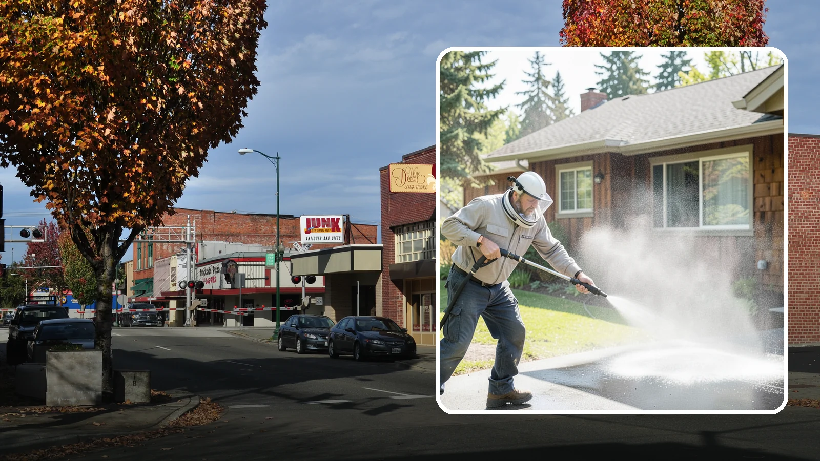 Low-Pressure Washing in Puyallup, Pierce County, WA - Low-pressure washing uses a reduced water force to clean surfaces that would be scarred or gouged by a standard pressure washer.
