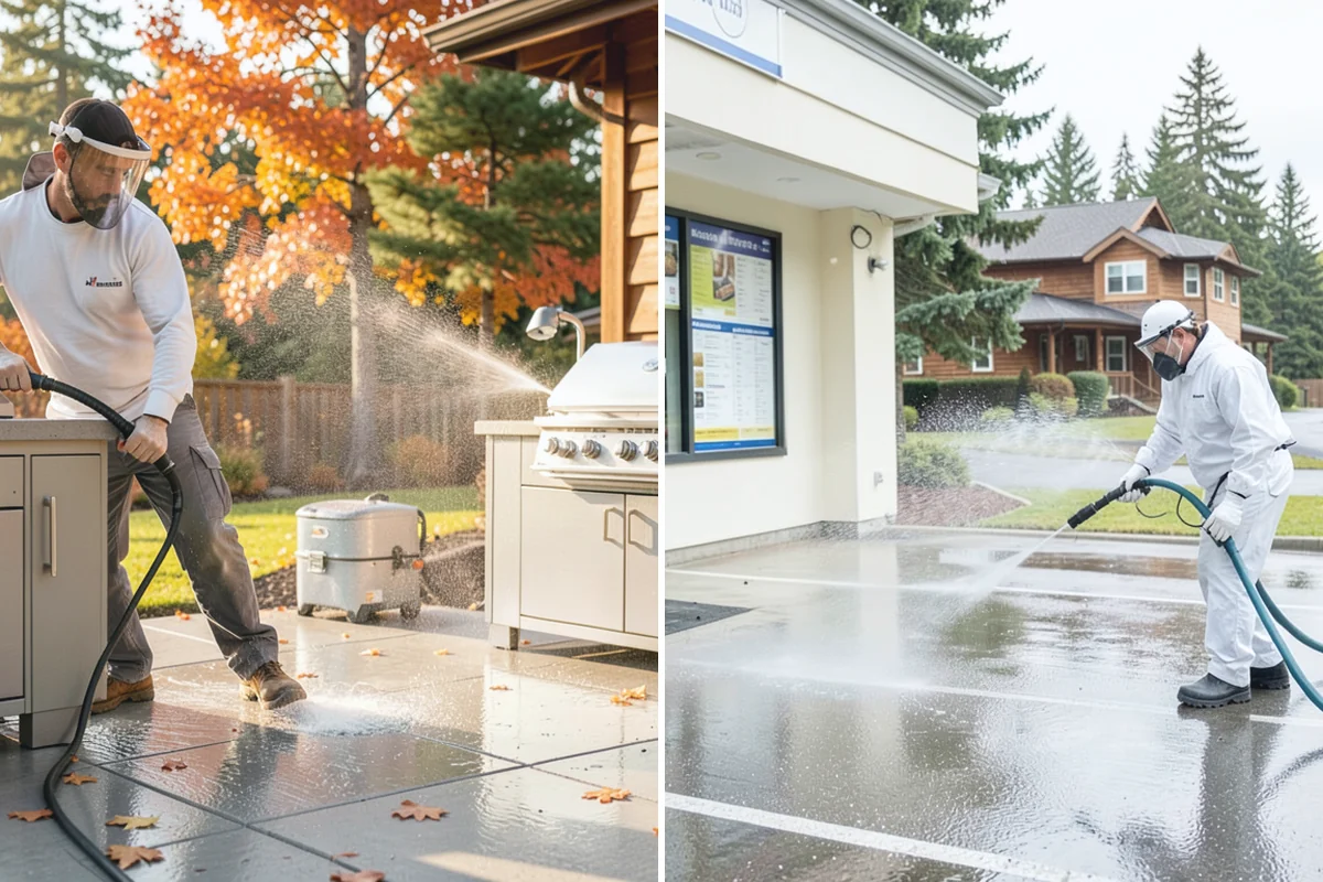 Low-Pressure Washing in Redmond, King County, WA - Test the surface to confirm the safe pressure range
