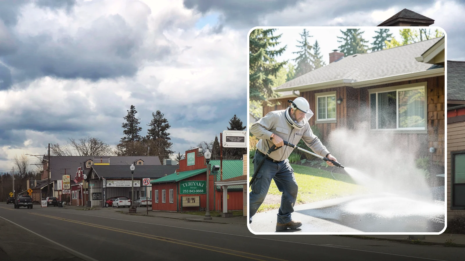 Low-Pressure Washing in Roy, Pierce County, WA - Low-pressure washing uses a reduced water force to clean surfaces that would be scarred or gouged by a standard pressure washer.