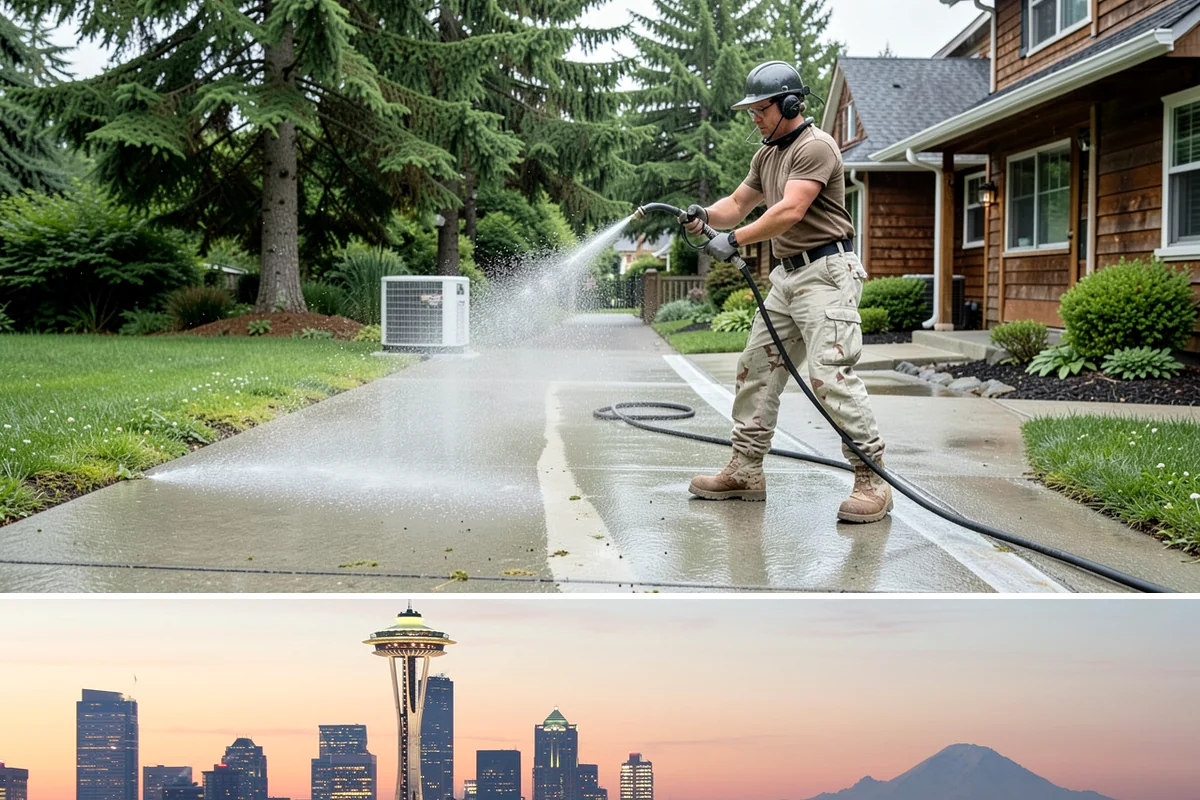 Low-Pressure Washing in Seattle, King County, WA - Suited to any season, with the region's wetter months being the most common time growth demands attention.