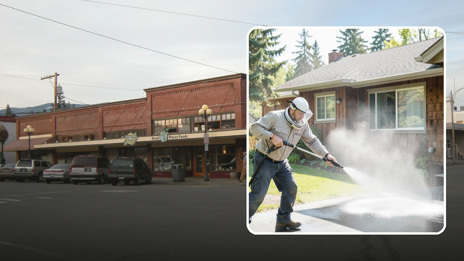 Low-Pressure Washing in Sedro-Woolley, Skagit County, WA - Low-pressure washing uses a reduced water force to clean surfaces that would be scarred or gouged by a standard pressure washer.