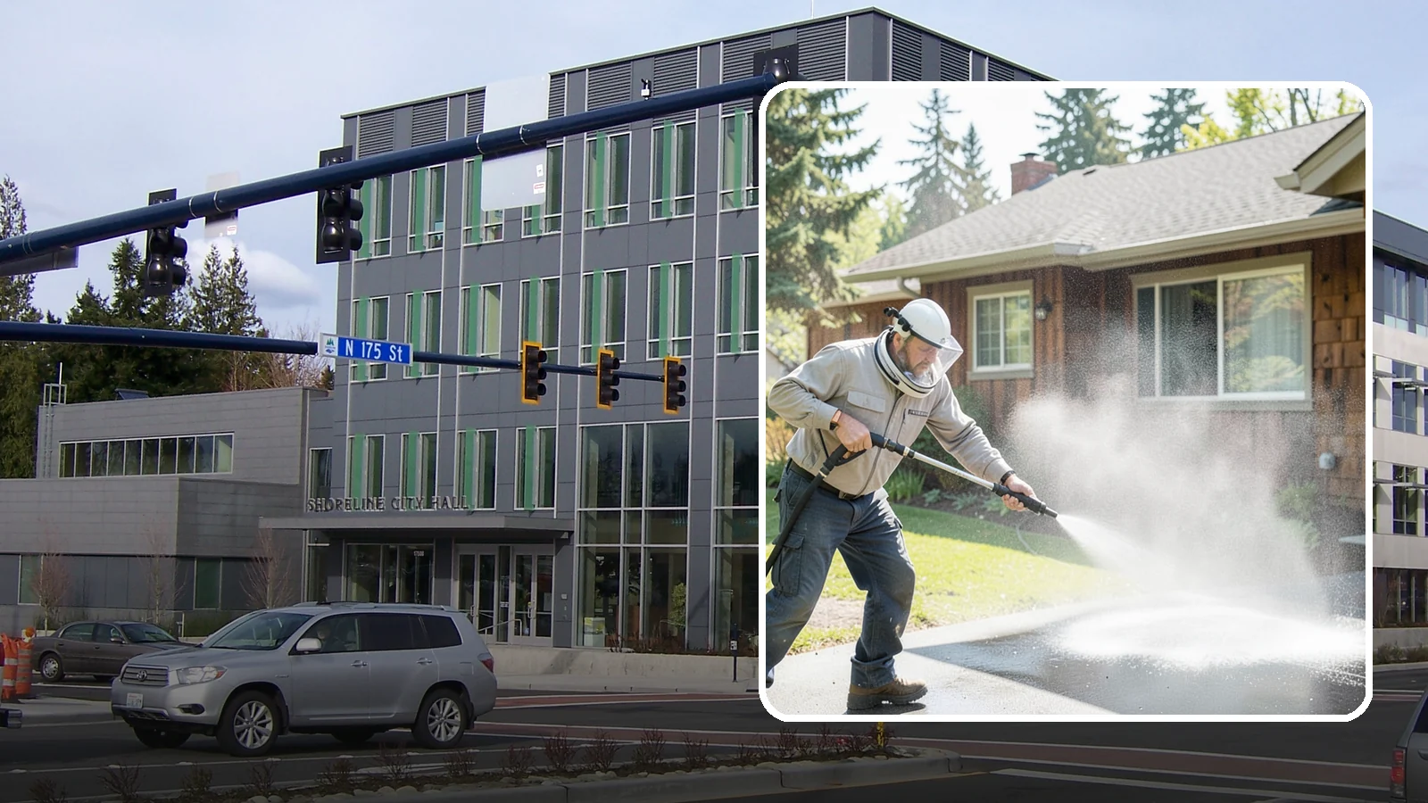 Low-Pressure Washing in Shoreline, King County, WA - Low-pressure washing uses a reduced water force to clean surfaces that would be scarred or gouged by a standard pressure washer.