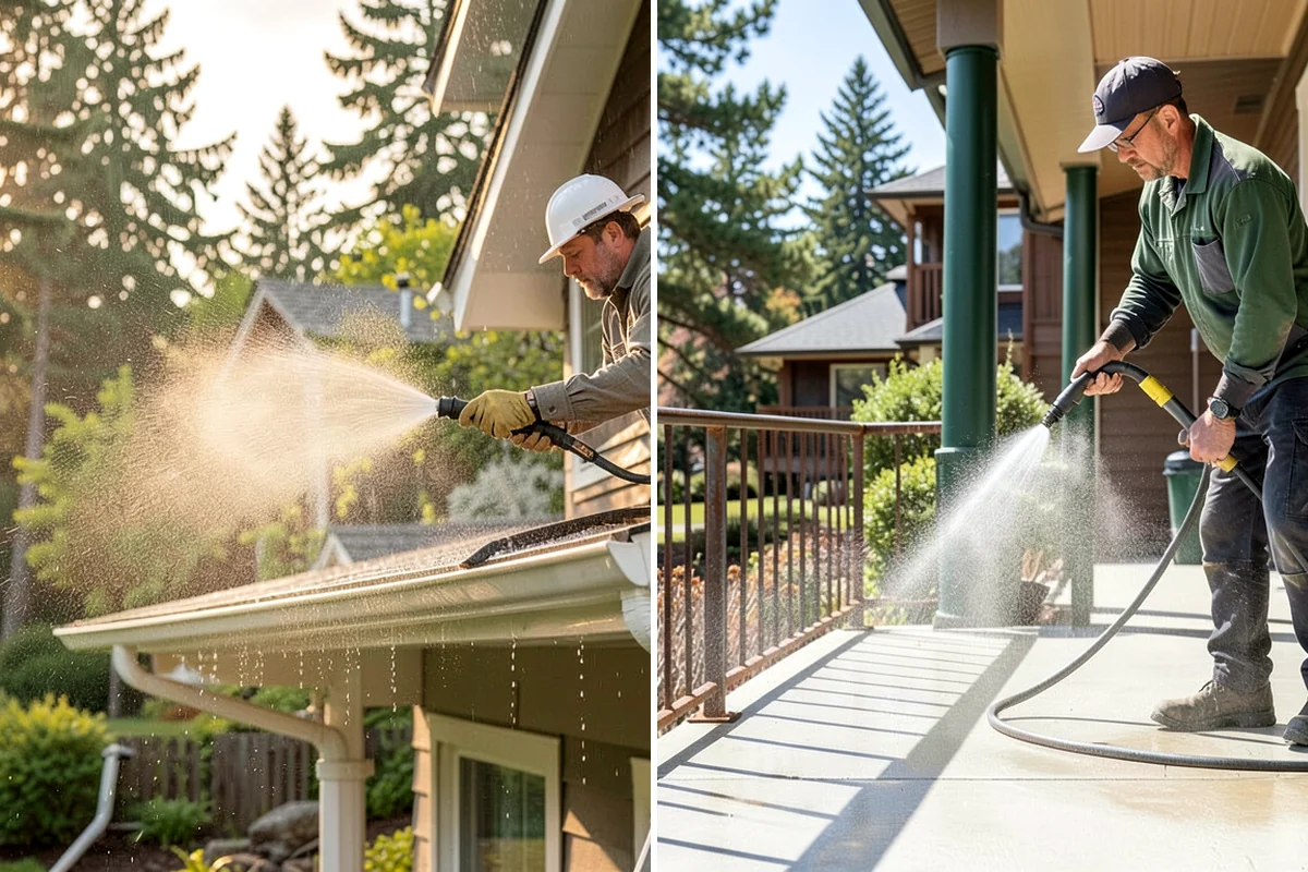 Low-Pressure Washing in Shoreline, King County, WA - Test the surface to confirm the safe pressure range