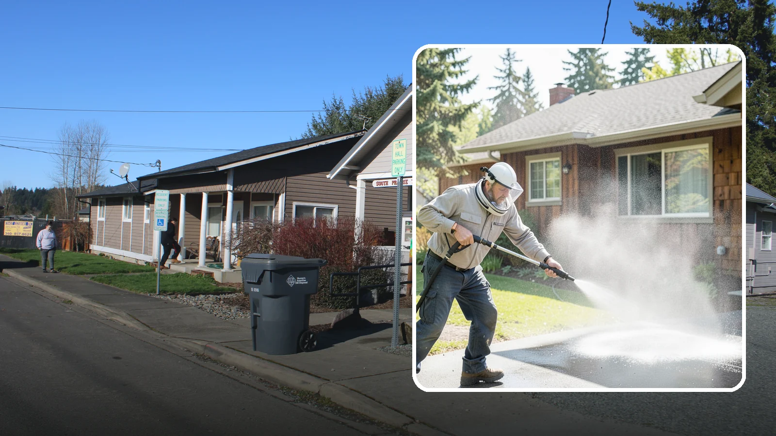 Low-Pressure Washing in South Prairie, Pierce County, WA - Low-pressure washing uses a reduced water force to clean surfaces that would be scarred or gouged by a standard pressure washer.