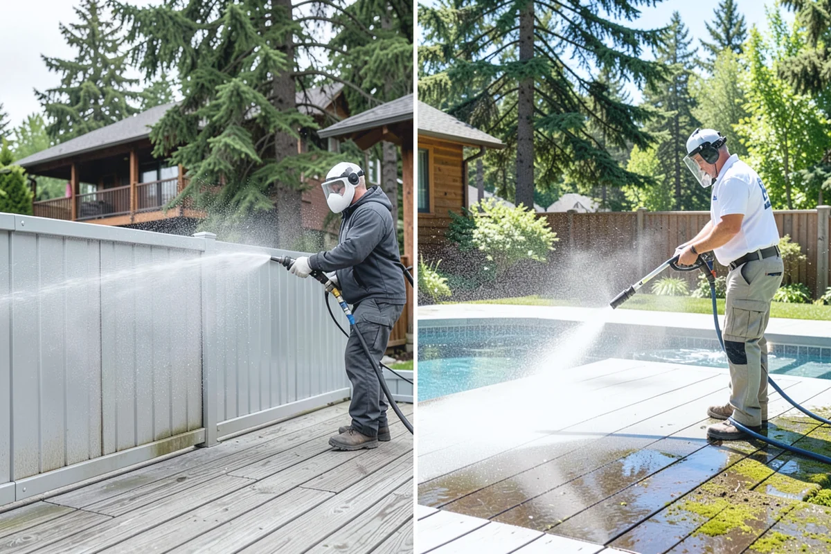 Low-Pressure Washing in South Prairie, Pierce County, WA - Test the surface to confirm the safe pressure range