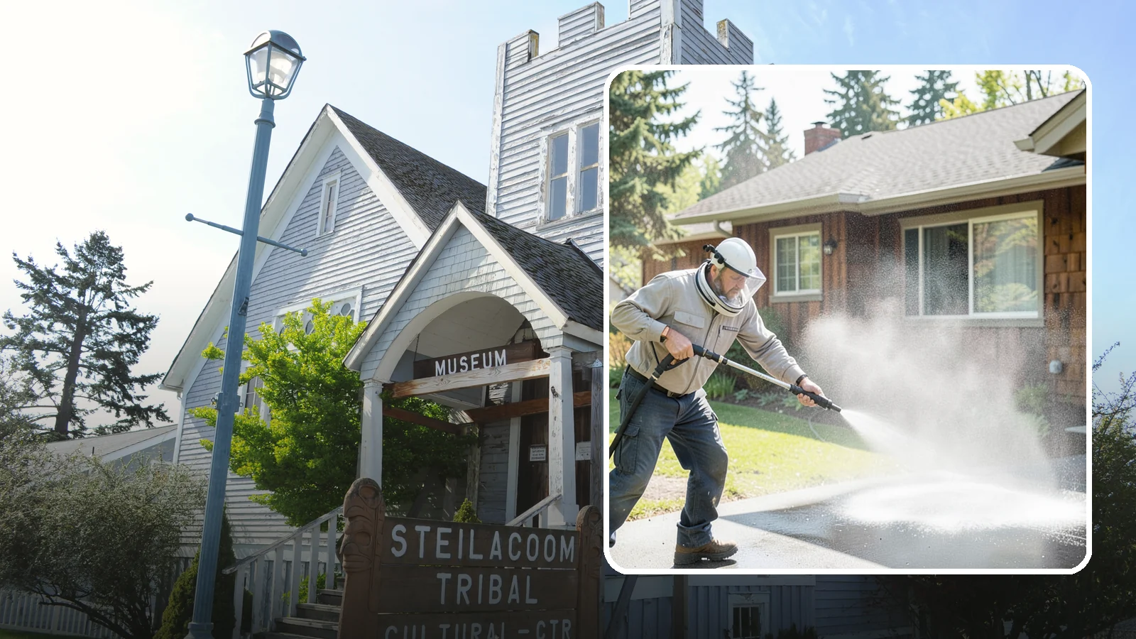 Low-Pressure Washing in Steilacoom, Pierce County, WA - Low-pressure washing uses a reduced water force to clean surfaces that would be scarred or gouged by a standard pressure washer.