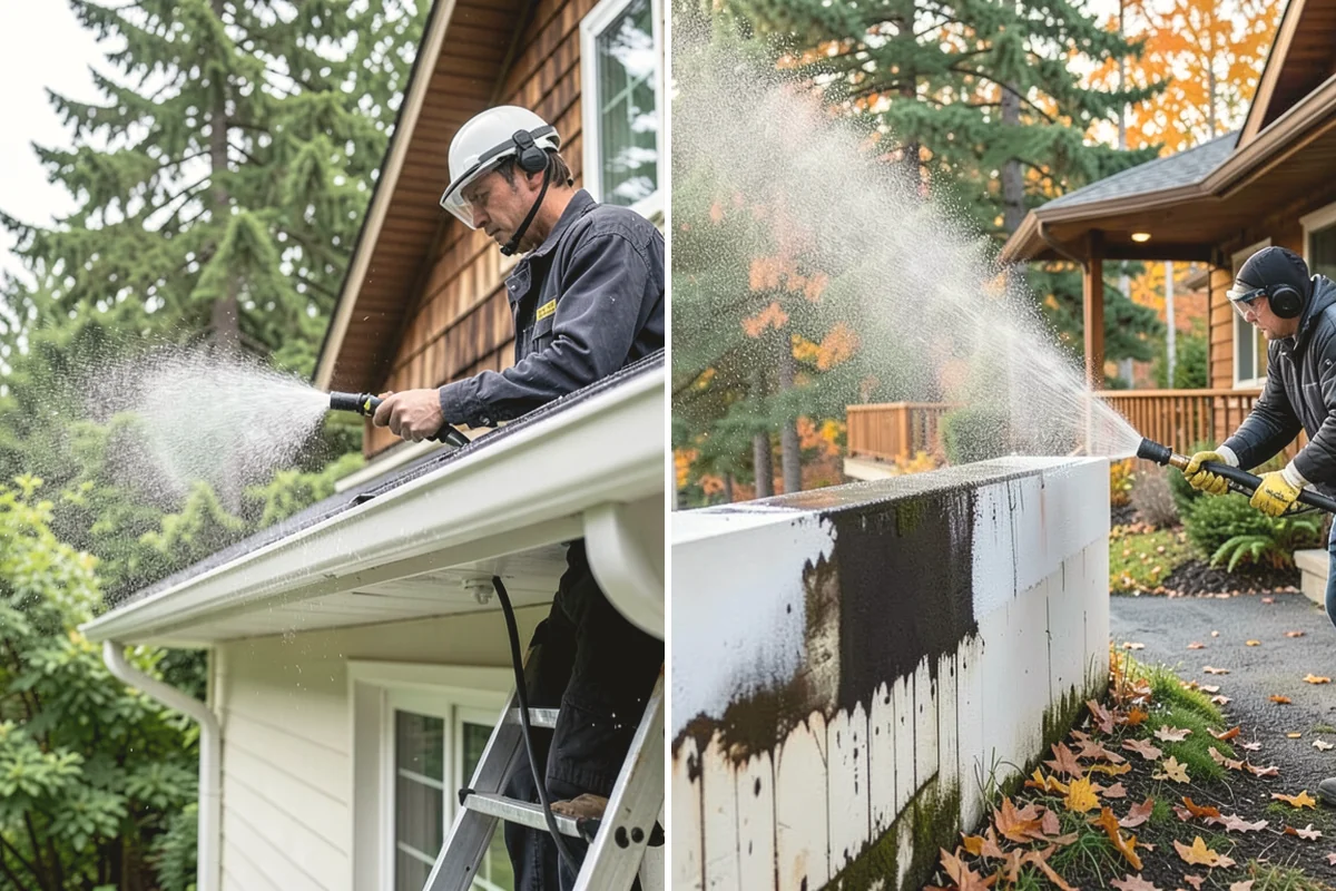 Low-Pressure Washing in Steilacoom, Pierce County, WA - Test the surface to confirm the safe pressure range