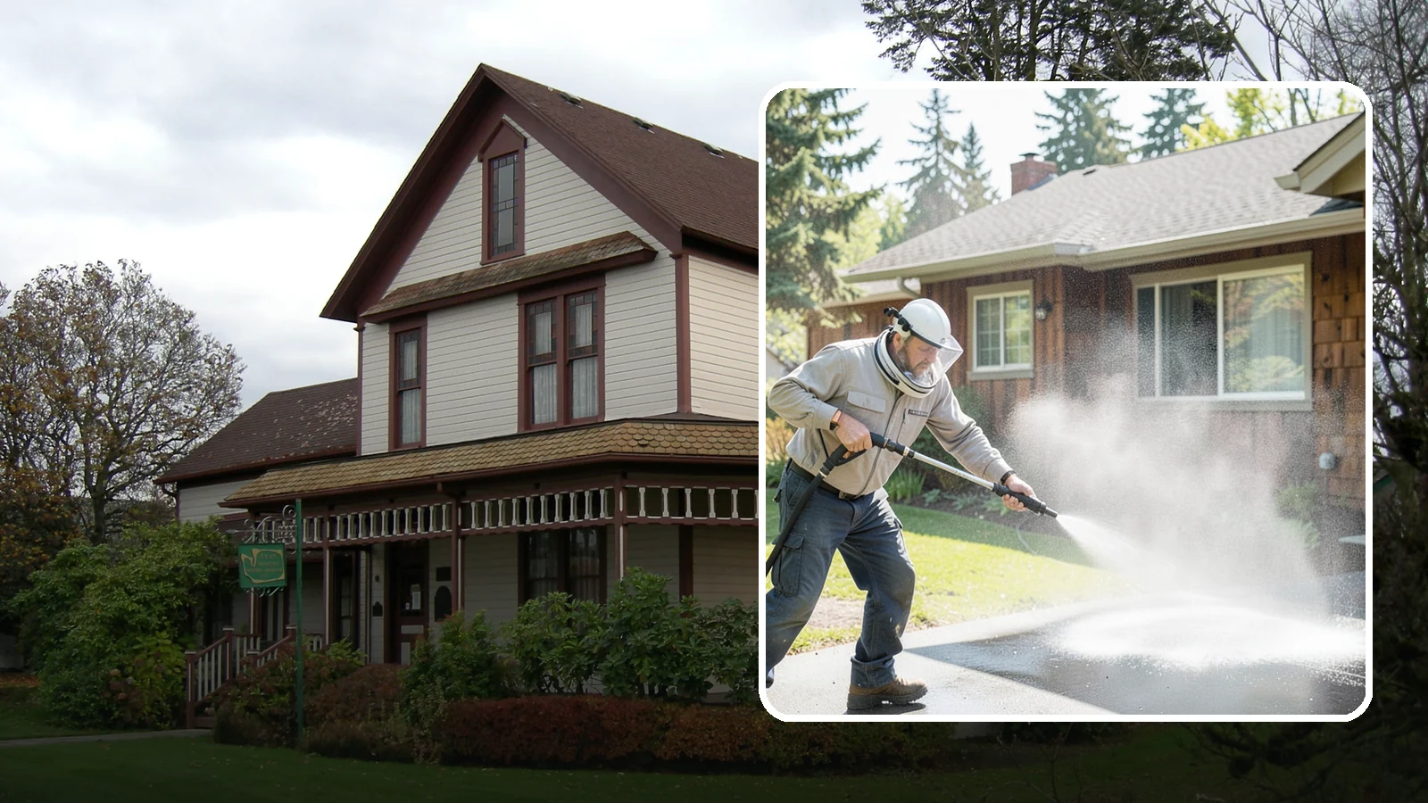 Low-Pressure Washing in Sumner, Pierce County, WA - Low-pressure washing uses a reduced water force to clean surfaces that would be scarred or gouged by a standard pressure washer.