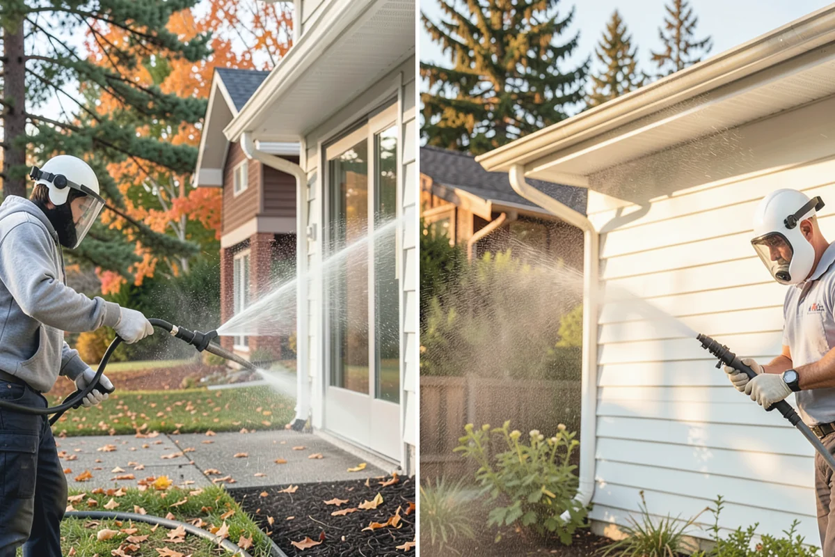 Low-Pressure Washing in Sumner, Pierce County, WA - Test the surface to confirm the safe pressure range