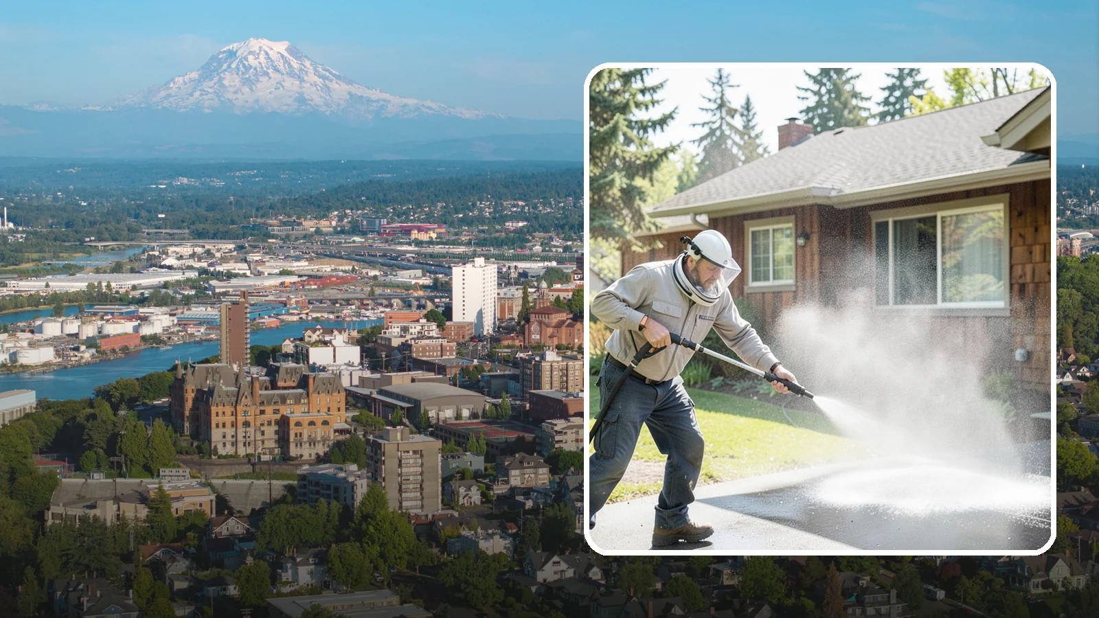 Low-Pressure Washing in Tacoma, Pierce County, WA - Low-pressure washing uses a reduced water force to clean surfaces that would be scarred or gouged by a standard pressure washer.