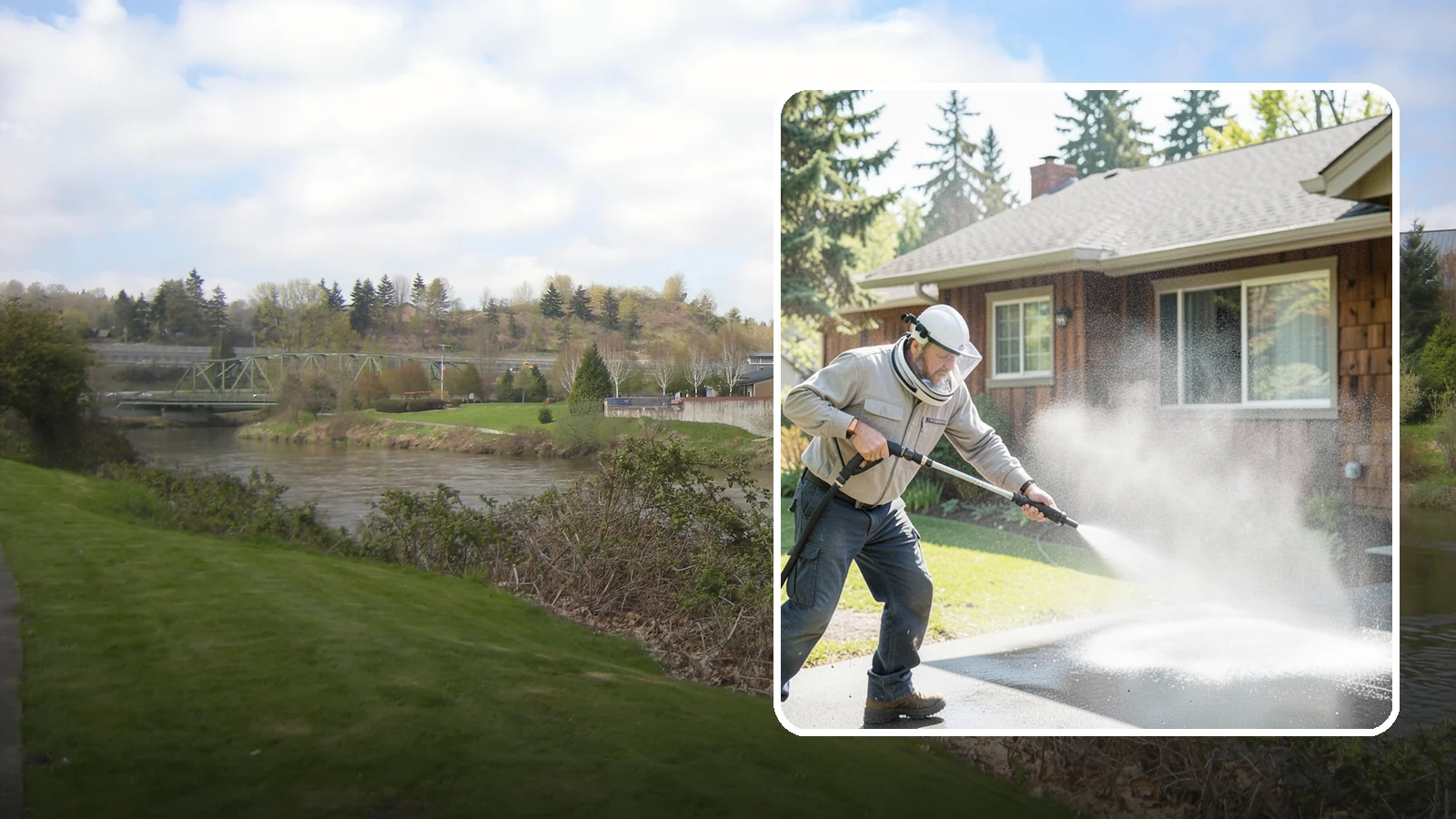 Low-Pressure Washing in Tukwila, King County, WA - Low-pressure washing uses a reduced water force to clean surfaces that would be scarred or gouged by a standard pressure washer.