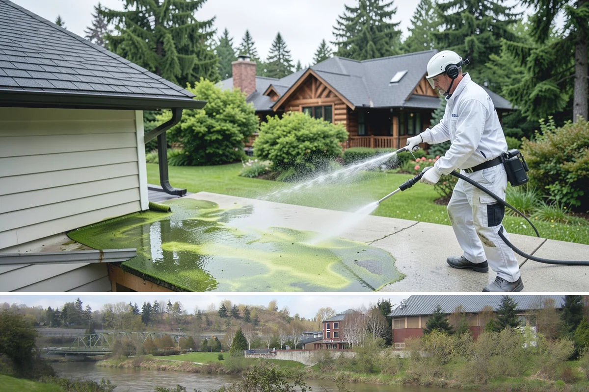 Low-Pressure Washing in Tukwila, King County, WA - Suited to any season, with the region's wetter months being the most common time growth demands attention.