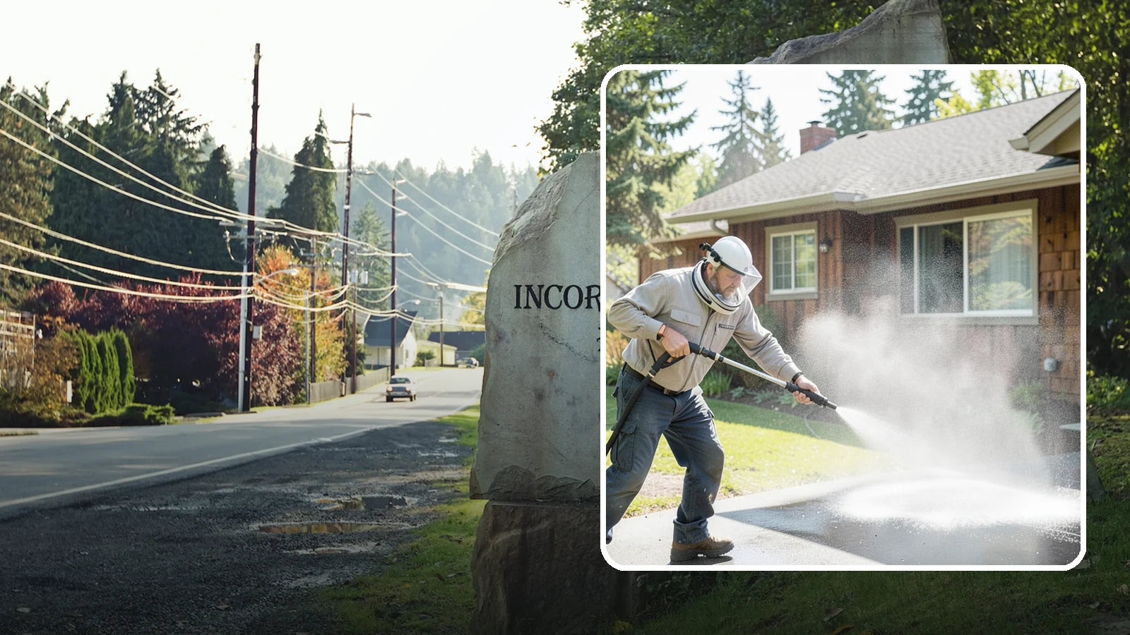 Low-Pressure Washing in Wilkeson, Pierce County, WA - Low-pressure washing uses a reduced water force to clean surfaces that would be scarred or gouged by a standard pressure washer.
