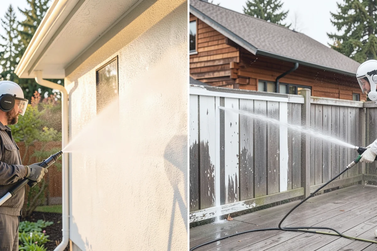 Low-Pressure Washing in Woodinville, King County, WA - Test the surface to confirm the safe pressure range