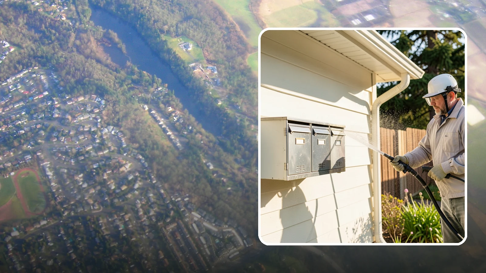 Mailbox Cleaning in Algona, King County, WA - We clean mailboxes and cluster units in Washington to clear the algae, cobwebs, and grime that dull them.