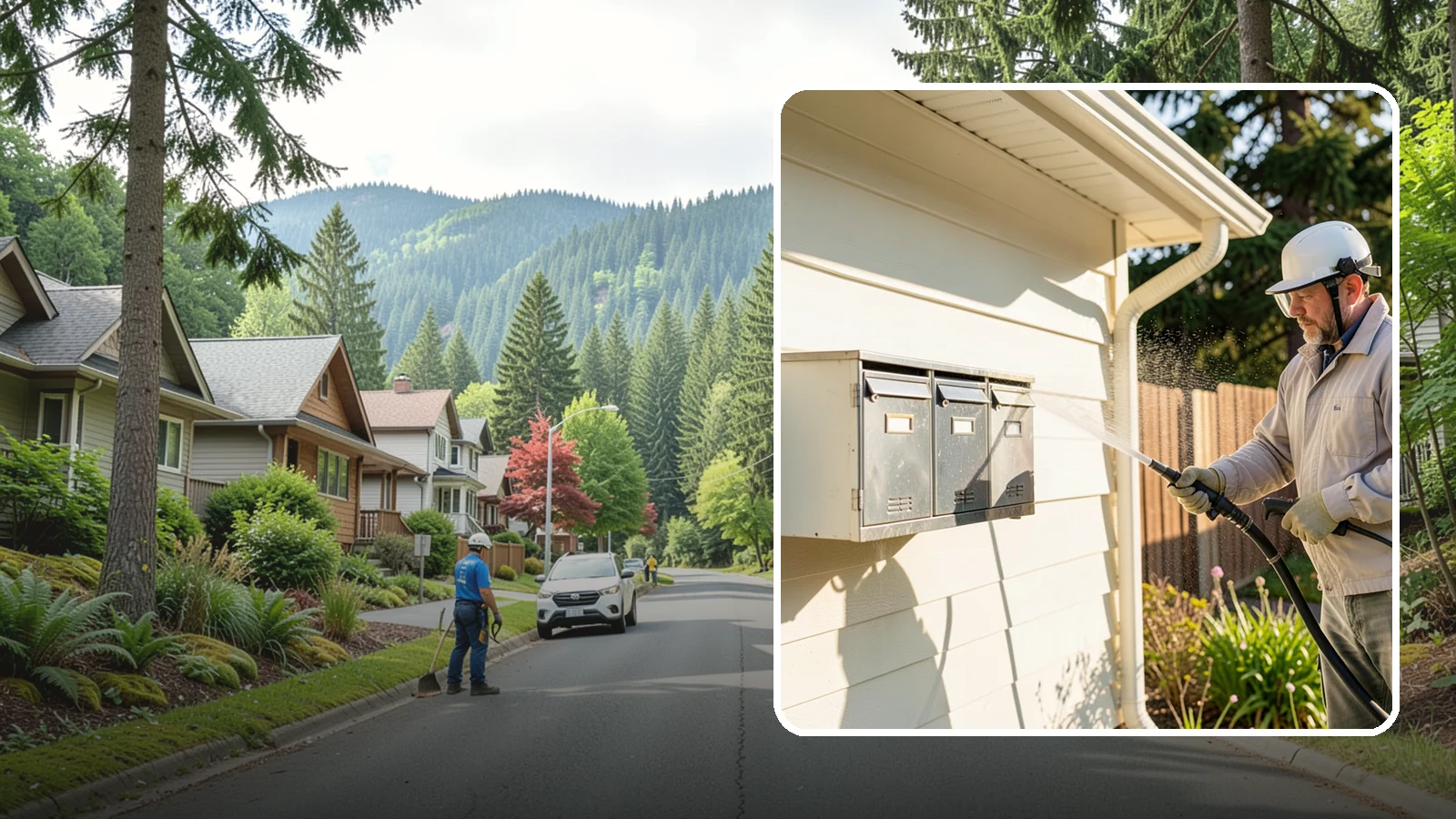 Mailbox Cleaning in Darrington, Snohomish County, WA - We clean mailboxes and cluster units in Washington to clear the algae, cobwebs, and grime that dull them.