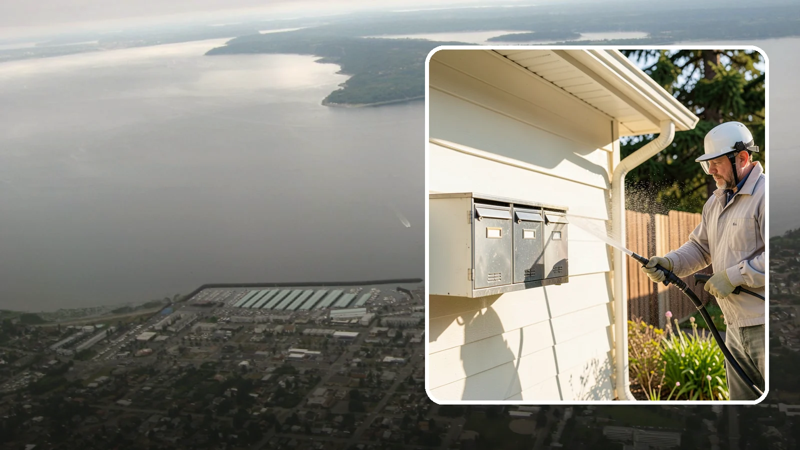Mailbox Cleaning in Des Moines, King County, WA - We clean mailboxes and cluster units in Washington to clear the algae, cobwebs, and grime that dull them.