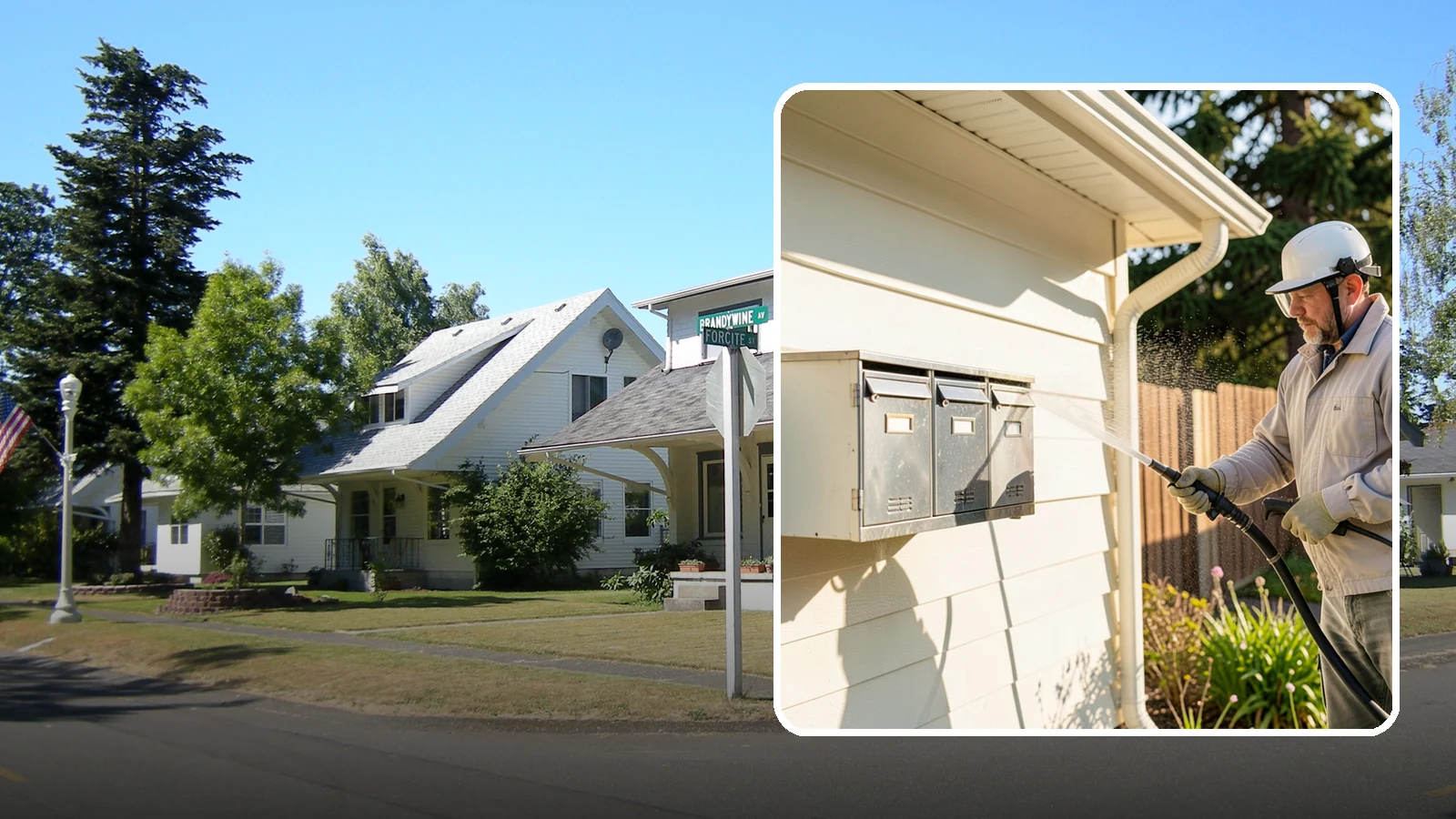 Mailbox Cleaning in DuPont, Pierce County, WA - We clean mailboxes and cluster units in Washington to clear the algae, cobwebs, and grime that dull them.