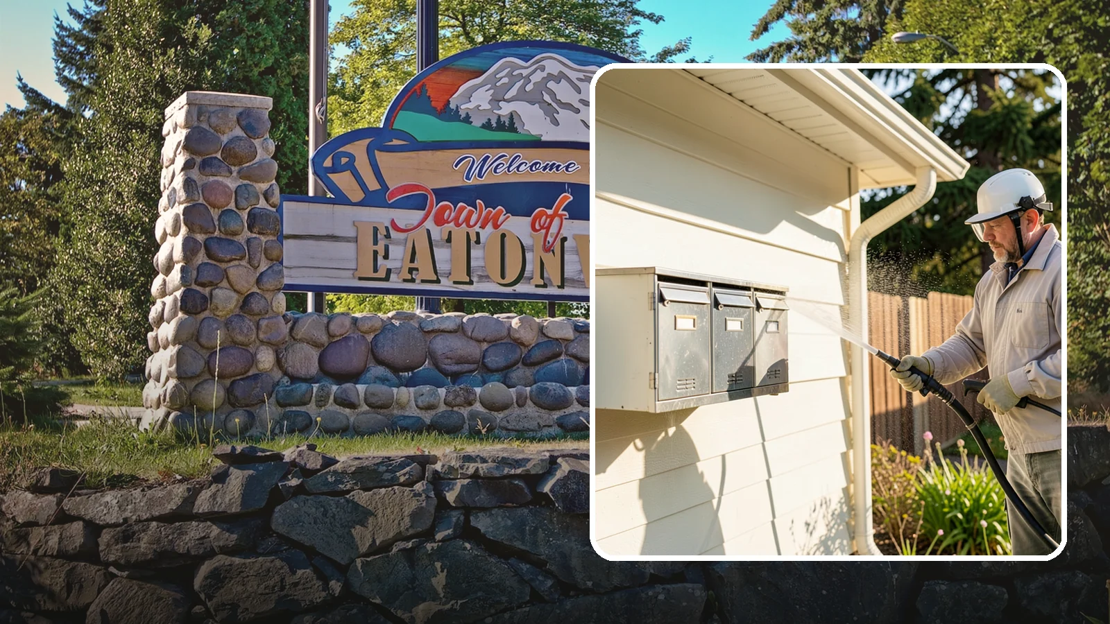 Mailbox Cleaning in Eatonville, Pierce County, WA - We clean mailboxes and cluster units in Washington to clear the algae, cobwebs, and grime that dull them.