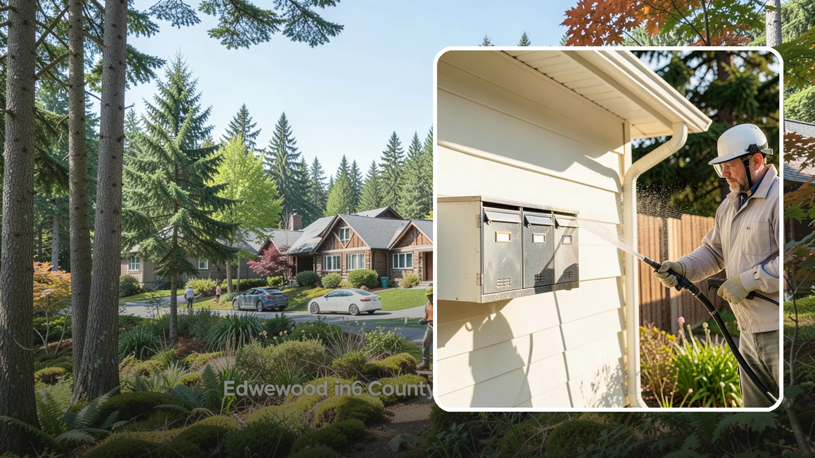 Mailbox Cleaning in Edgewood, Pierce County, WA - We clean mailboxes and cluster units in Washington to clear the algae, cobwebs, and grime that dull them.
