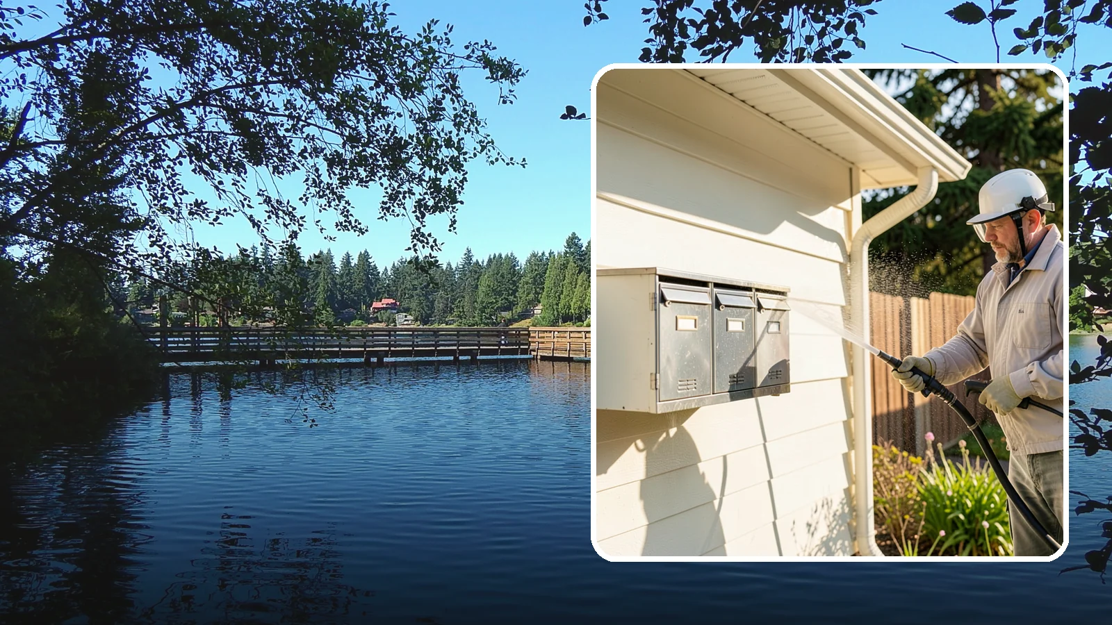 Mailbox Cleaning in Federal Way, King County, WA - We clean mailboxes and cluster units in Washington to clear the algae, cobwebs, and grime that dull them.