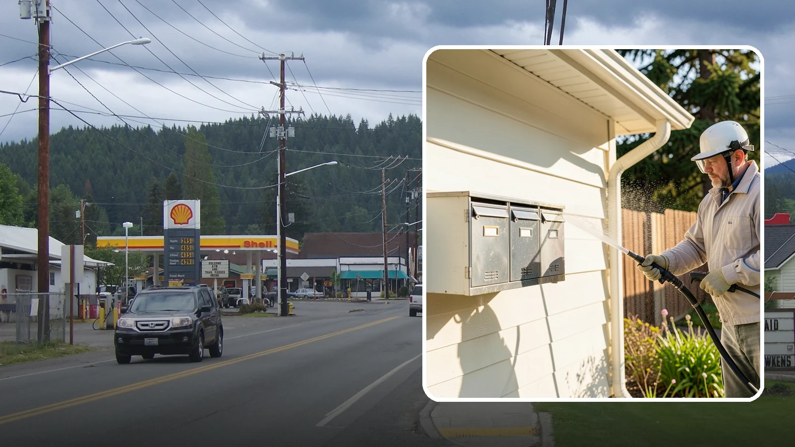Mailbox Cleaning in Granite Falls, Snohomish County, WA - We clean mailboxes and cluster units in Washington to clear the algae, cobwebs, and grime that dull them.