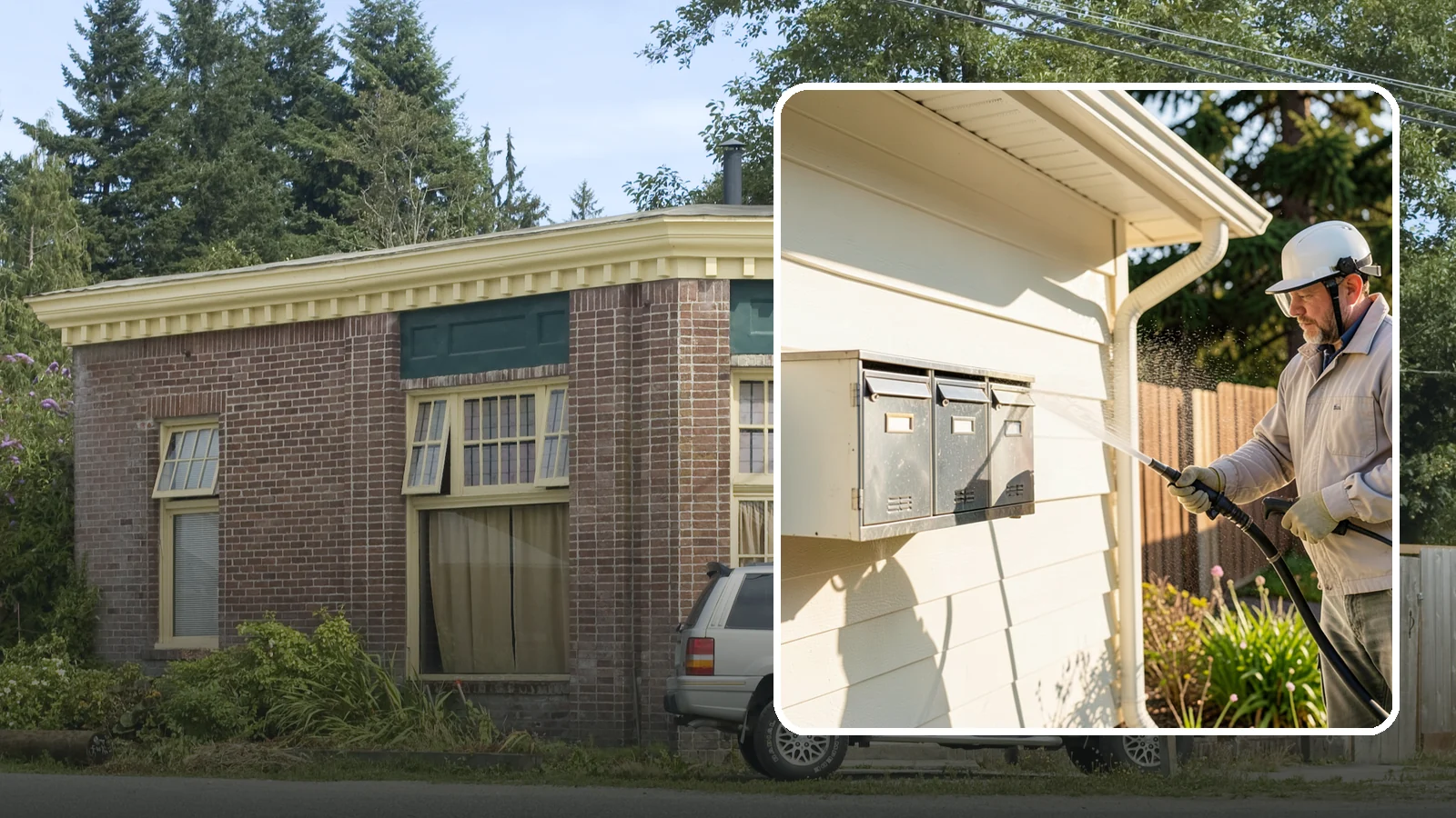 Mailbox Cleaning in Hamilton, Skagit County, WA - We clean mailboxes and cluster units in Washington to clear the algae, cobwebs, and grime that dull them.