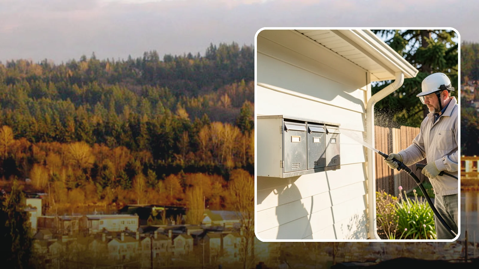 Mailbox Cleaning in Kenmore, King County, WA - We clean mailboxes and cluster units in Washington to clear the algae, cobwebs, and grime that dull them.