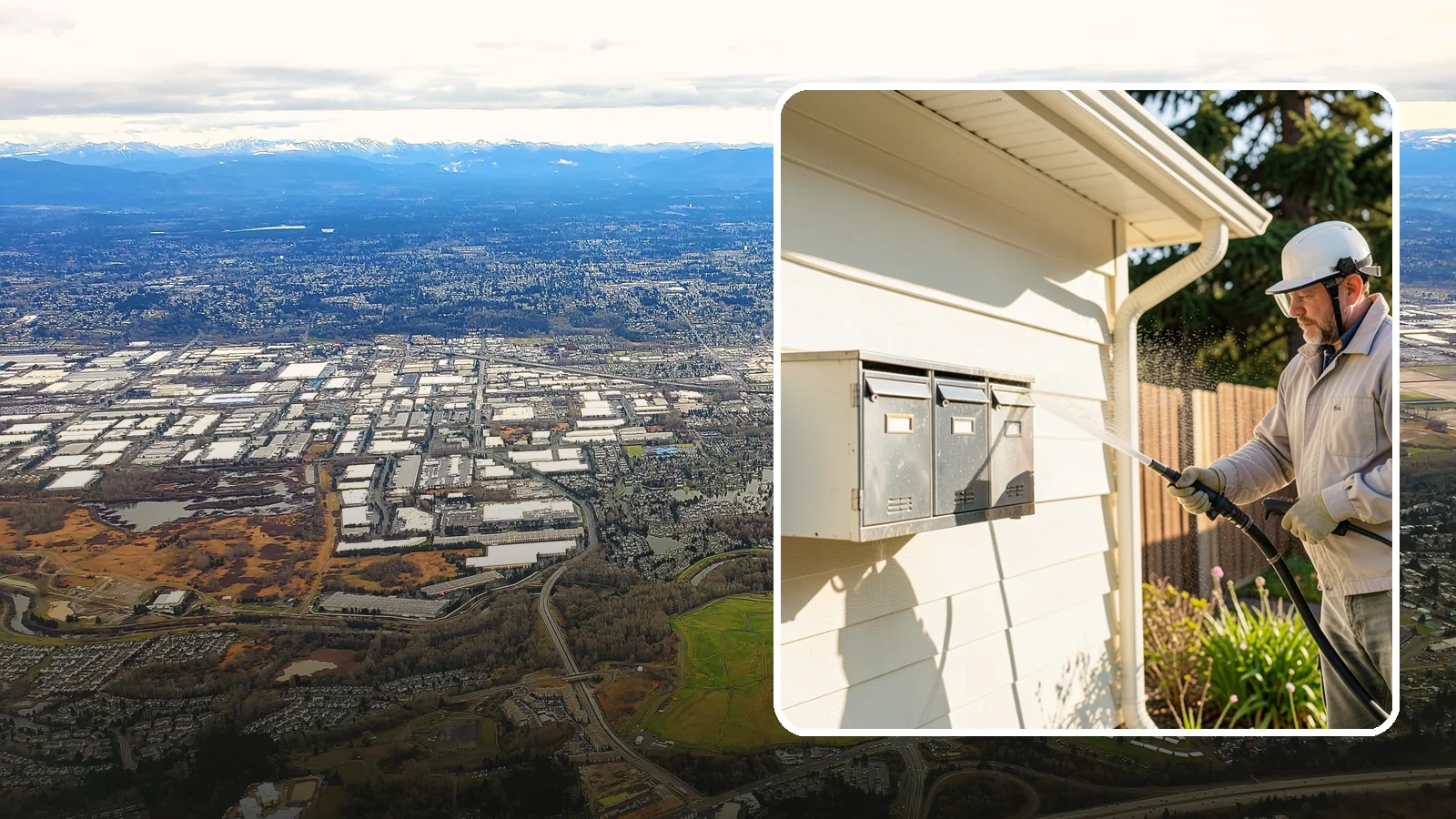 Mailbox Cleaning in Kent, King County, WA - We clean mailboxes and cluster units in Washington to clear the algae, cobwebs, and grime that dull them.