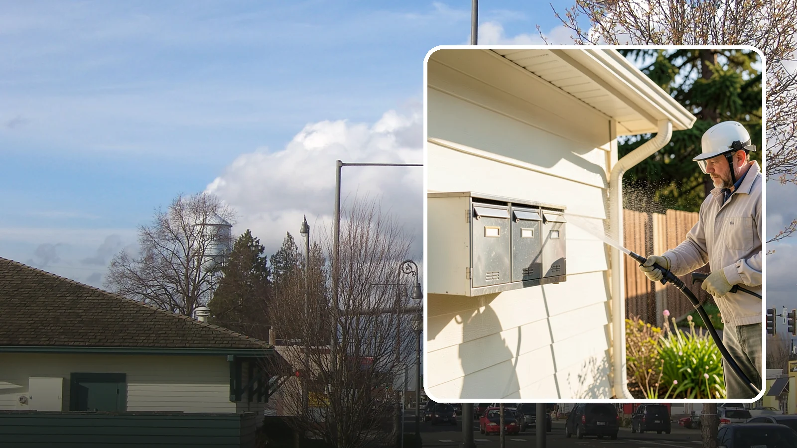 Mailbox Cleaning in Marysville, Snohomish County, WA - We clean mailboxes and cluster units in Washington to clear the algae, cobwebs, and grime that dull them.