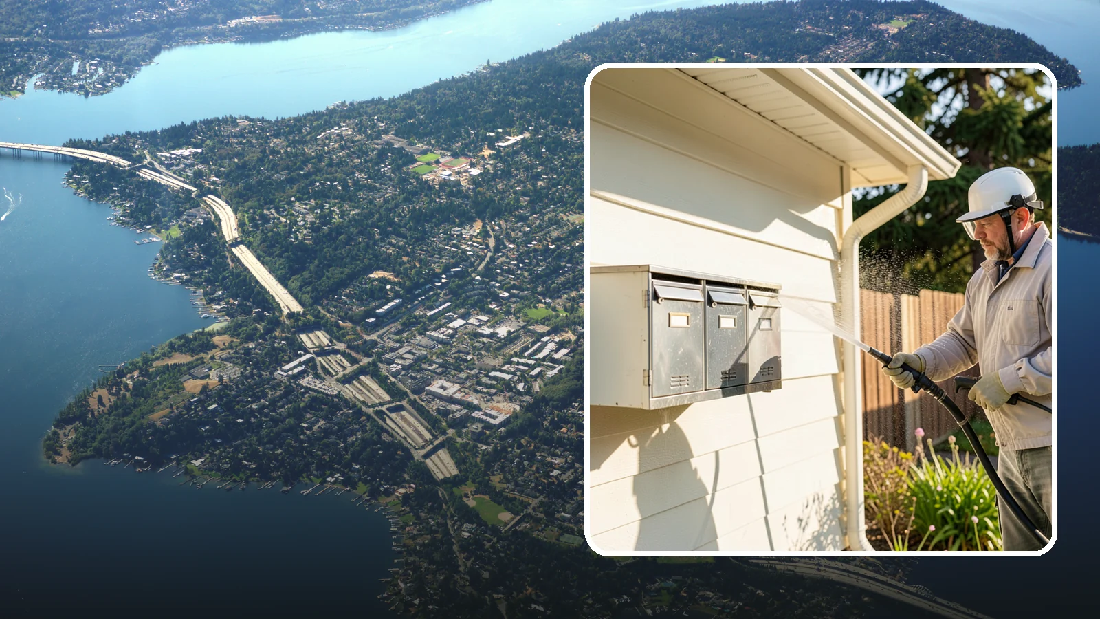 Mailbox Cleaning in Mercer Island, King County, WA - We clean mailboxes and cluster units in Washington to clear the algae, cobwebs, and grime that dull them.