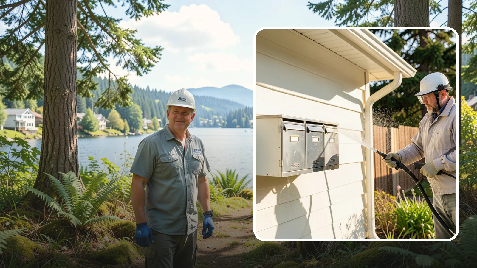 Mailbox Cleaning in Milton, King County, WA - We clean mailboxes and cluster units in Washington to clear the algae, cobwebs, and grime that dull them.