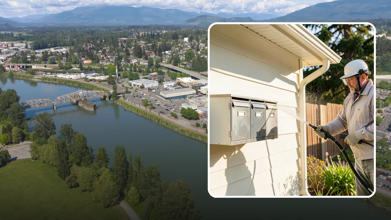 Mailbox Cleaning in Mount Vernon, Skagit County, WA - We clean mailboxes and cluster units in Washington to clear the algae, cobwebs, and grime that dull them.
