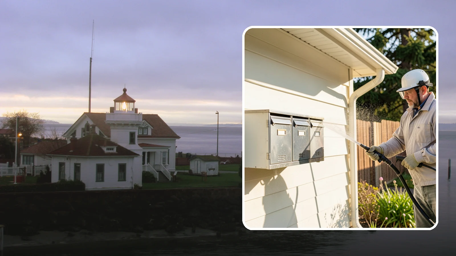 Mailbox Cleaning in Mukilteo, Snohomish County, WA - We clean mailboxes and cluster units in Washington to clear the algae, cobwebs, and grime that dull them.