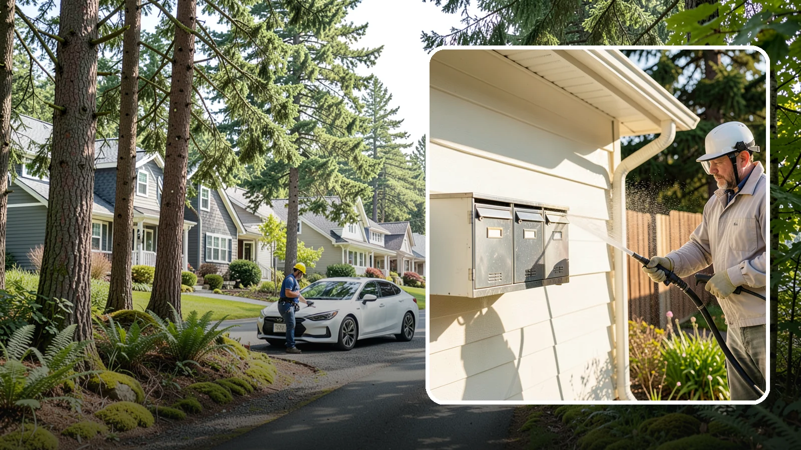 Mailbox Cleaning in Normandy Park, King County, WA - We clean mailboxes and cluster units in Washington to clear the algae, cobwebs, and grime that dull them.