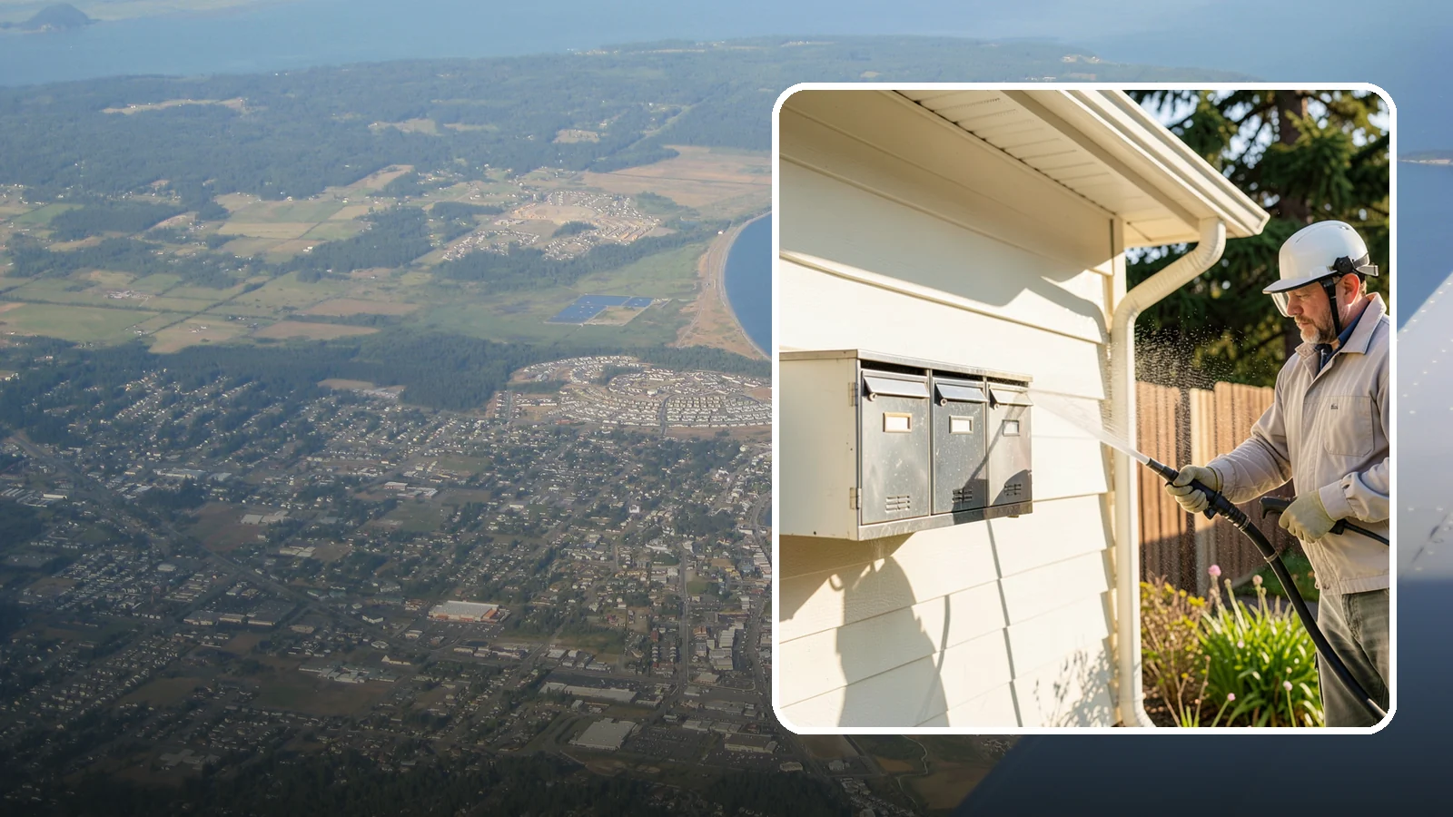 Mailbox Cleaning in Oak Harbor, Island County, WA - We clean mailboxes and cluster units in Washington to clear the algae, cobwebs, and grime that dull them.