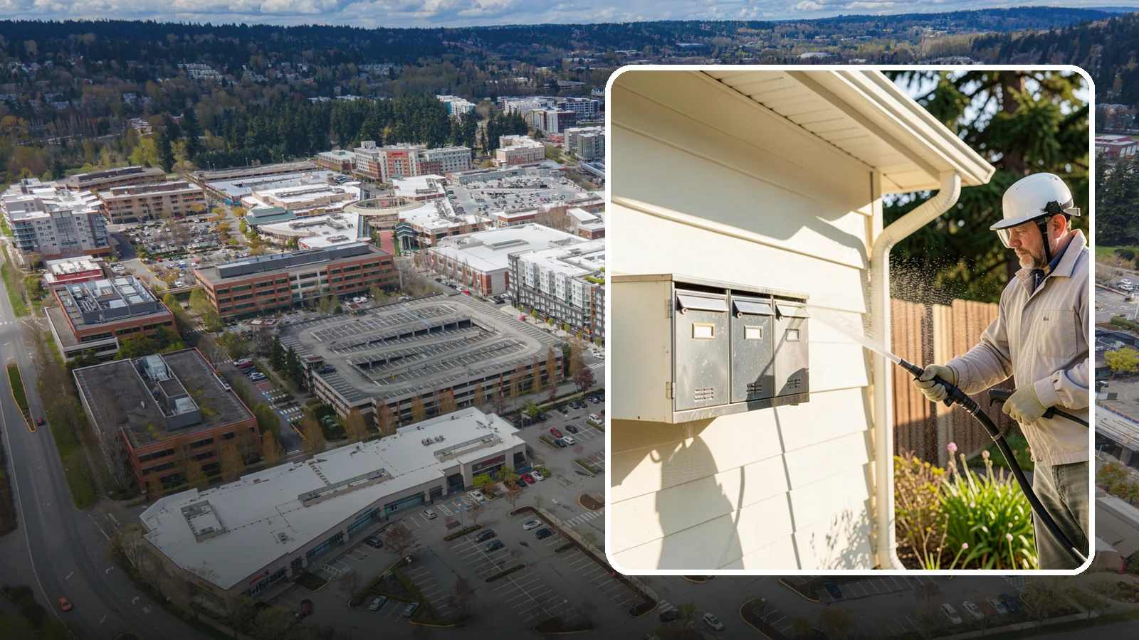 Mailbox Cleaning in Redmond, King County, WA - We clean mailboxes and cluster units in Washington to clear the algae, cobwebs, and grime that dull them.