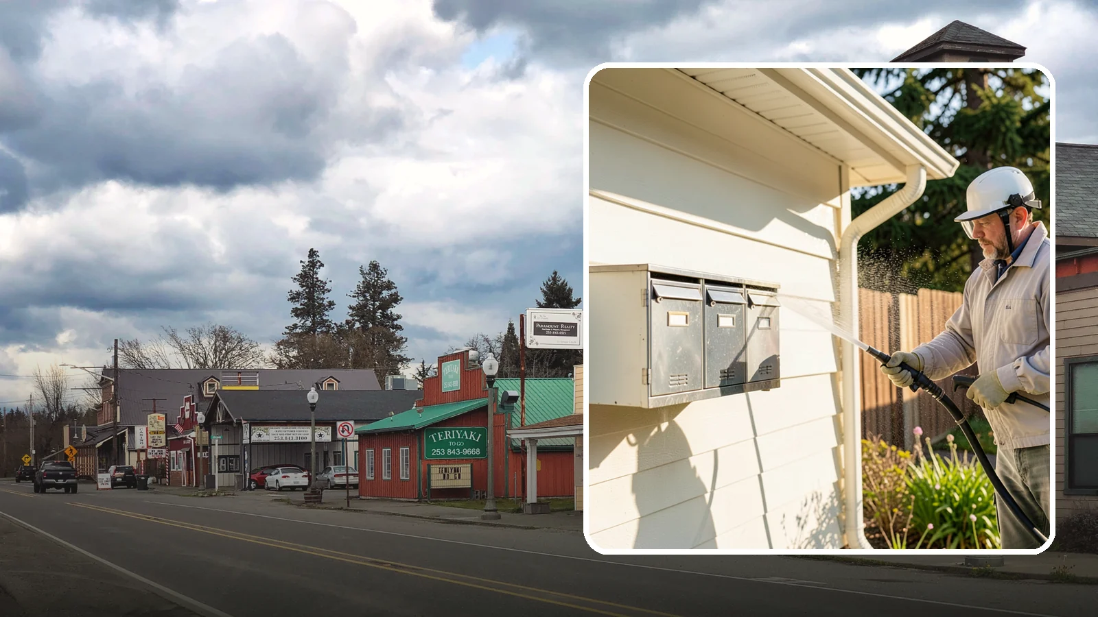 Mailbox Cleaning in Roy, Pierce County, WA - We clean mailboxes and cluster units in Washington to clear the algae, cobwebs, and grime that dull them.