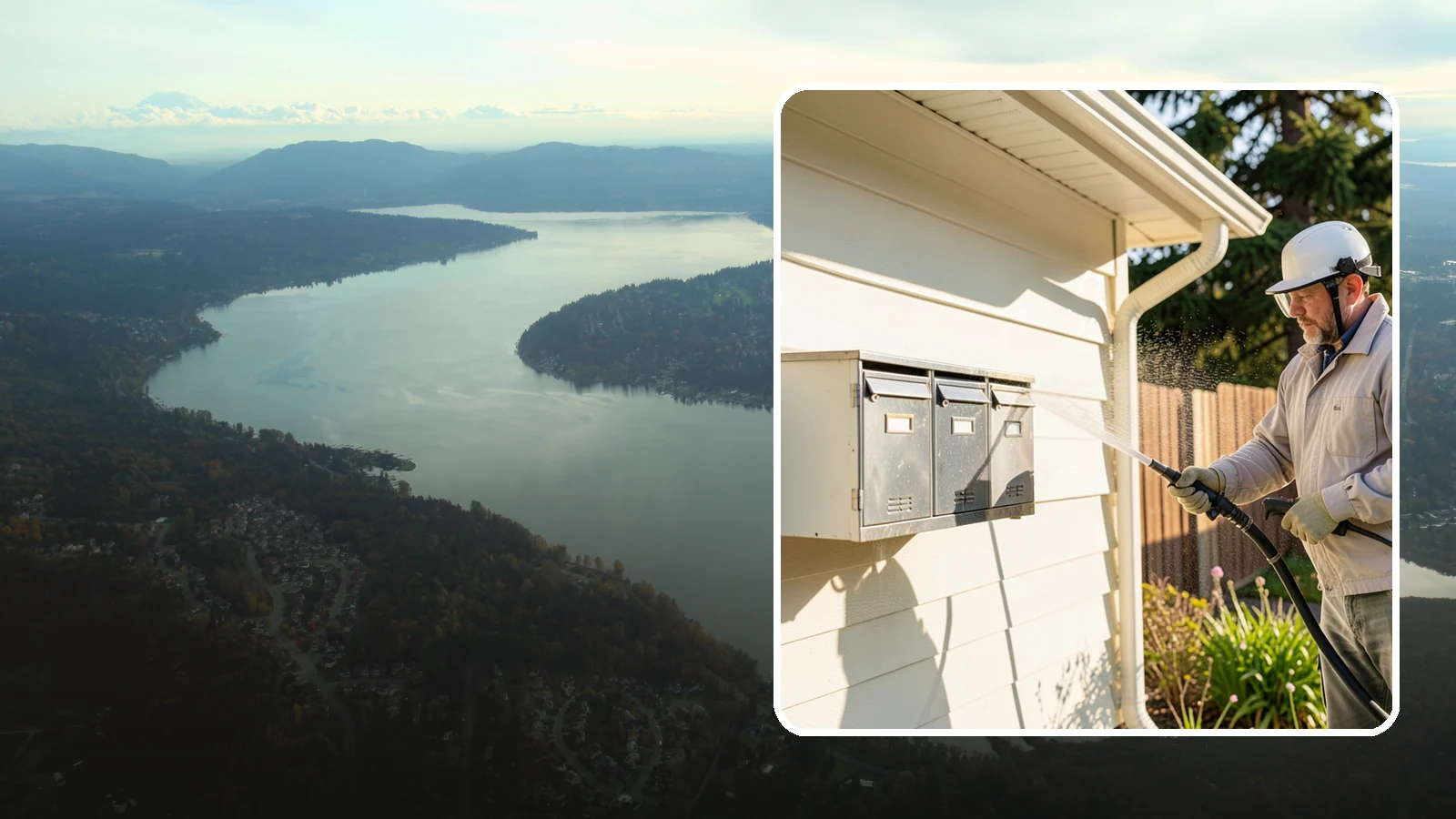 Mailbox Cleaning in Sammamish, King County, WA - We clean mailboxes and cluster units in Washington to clear the algae, cobwebs, and grime that dull them.