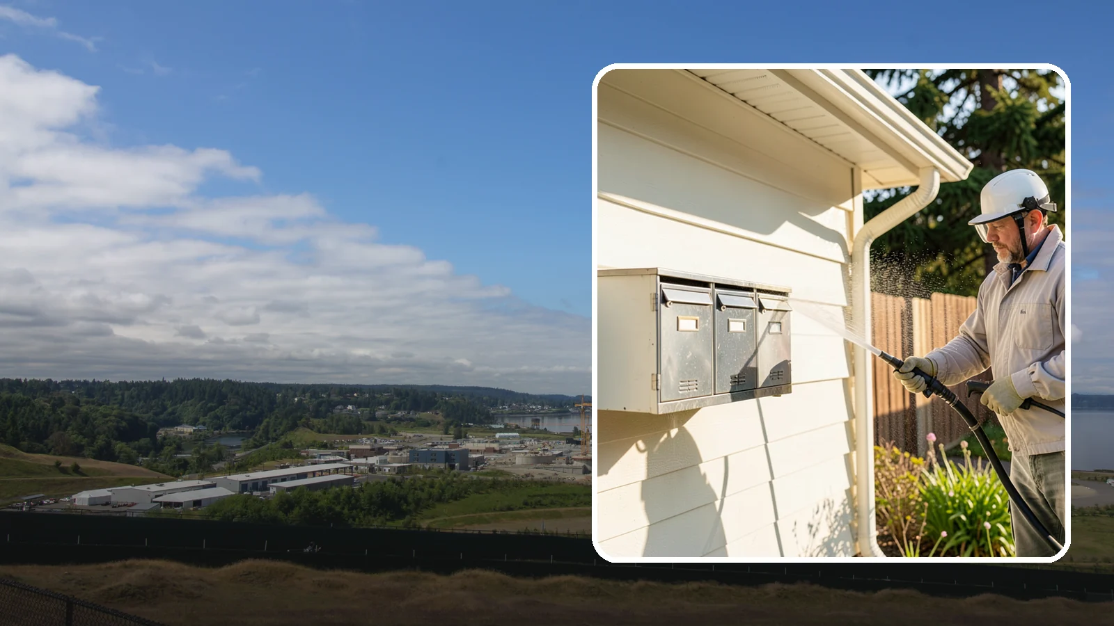 Mailbox Cleaning in University Place, Pierce County, WA - We clean mailboxes and cluster units in Washington to clear the algae, cobwebs, and grime that dull them.