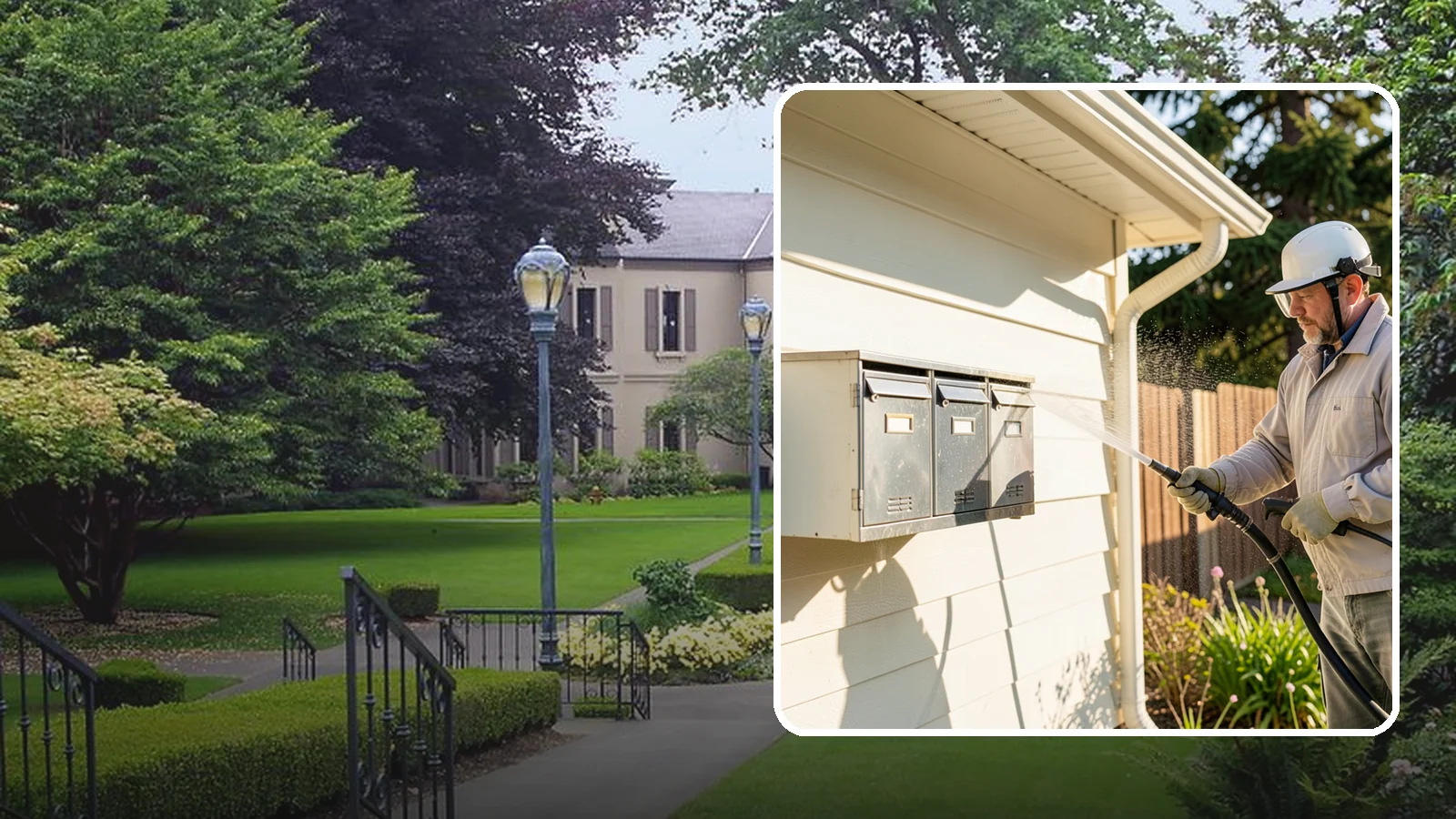 Mailbox Cleaning in Woodinville, King County, WA - We clean mailboxes and cluster units in Washington to clear the algae, cobwebs, and grime that dull them.