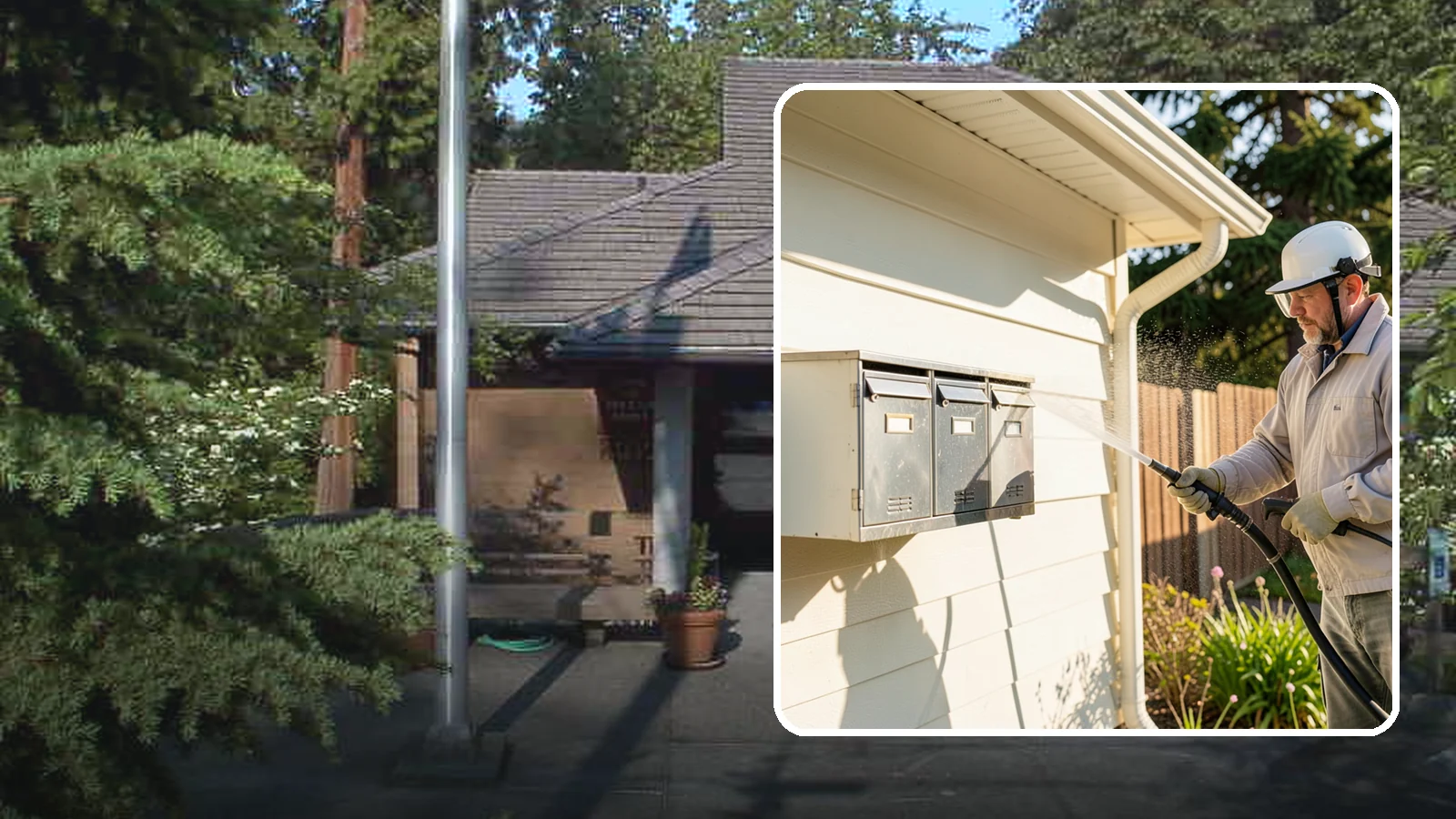 Mailbox Cleaning in Yarrow Point, King County, WA - We clean mailboxes and cluster units in Washington to clear the algae, cobwebs, and grime that dull them.