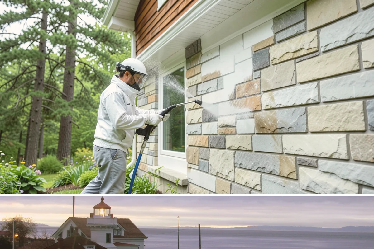 Masonry Restoration Cleaning in Mukilteo, Snohomish County, WA - A stable, dry summer stretch is safest for aged masonry, since saturated historic material is more vulnerable during any cleaning.