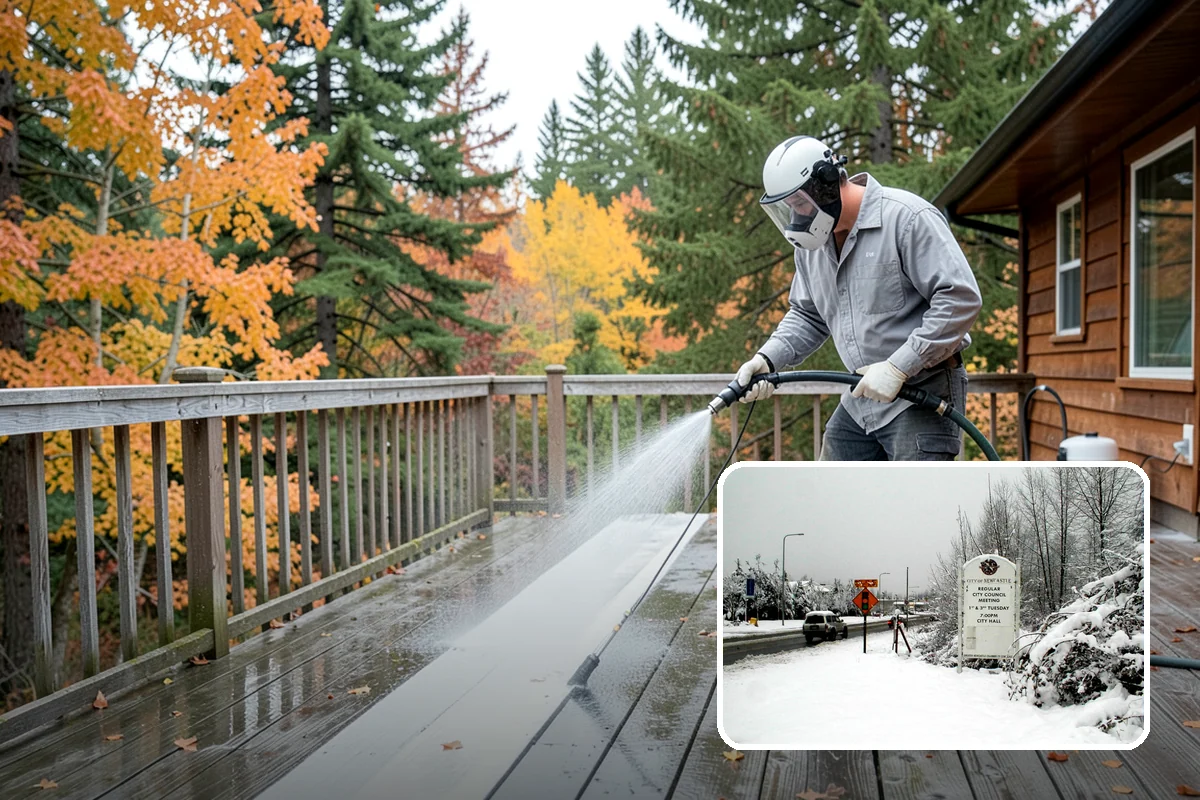 Masonry Restoration Cleaning in Newcastle, King County, WA - Preserves fragile mortar and softened historic stone