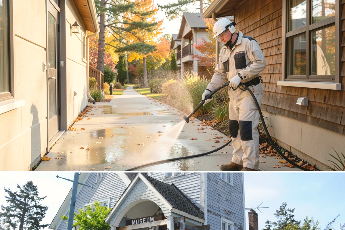 Masonry Restoration Cleaning in Steilacoom, Pierce County, WA - A stable, dry summer stretch is safest for aged masonry, since saturated historic material is more vulnerable during any cleaning.