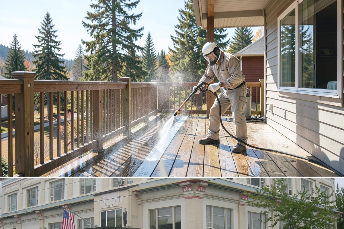 Medical Facility Exterior Cleaning in Anacortes, Skagit County, WA - Twice a year, ideally in spring and fall, keeps a medical exterior consistently clean given the Northwest's long damp seasons.