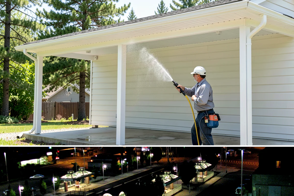 Medical Facility Exterior Cleaning in Auburn, King County, WA - Twice a year, ideally in spring and fall, keeps a medical exterior consistently clean given the Northwest's long damp seasons.
