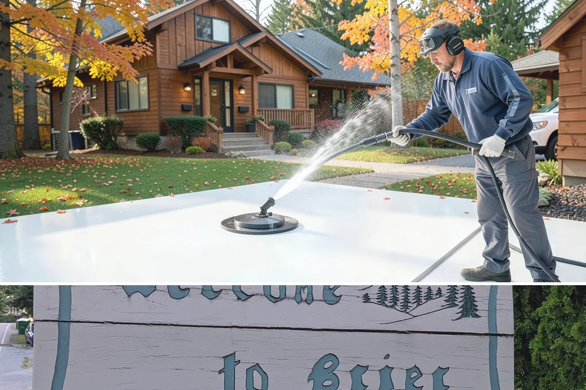 Medical Facility Exterior Cleaning in Brier, Snohomish County, WA - Twice a year, ideally in spring and fall, keeps a medical exterior consistently clean given the Northwest's long damp seasons.