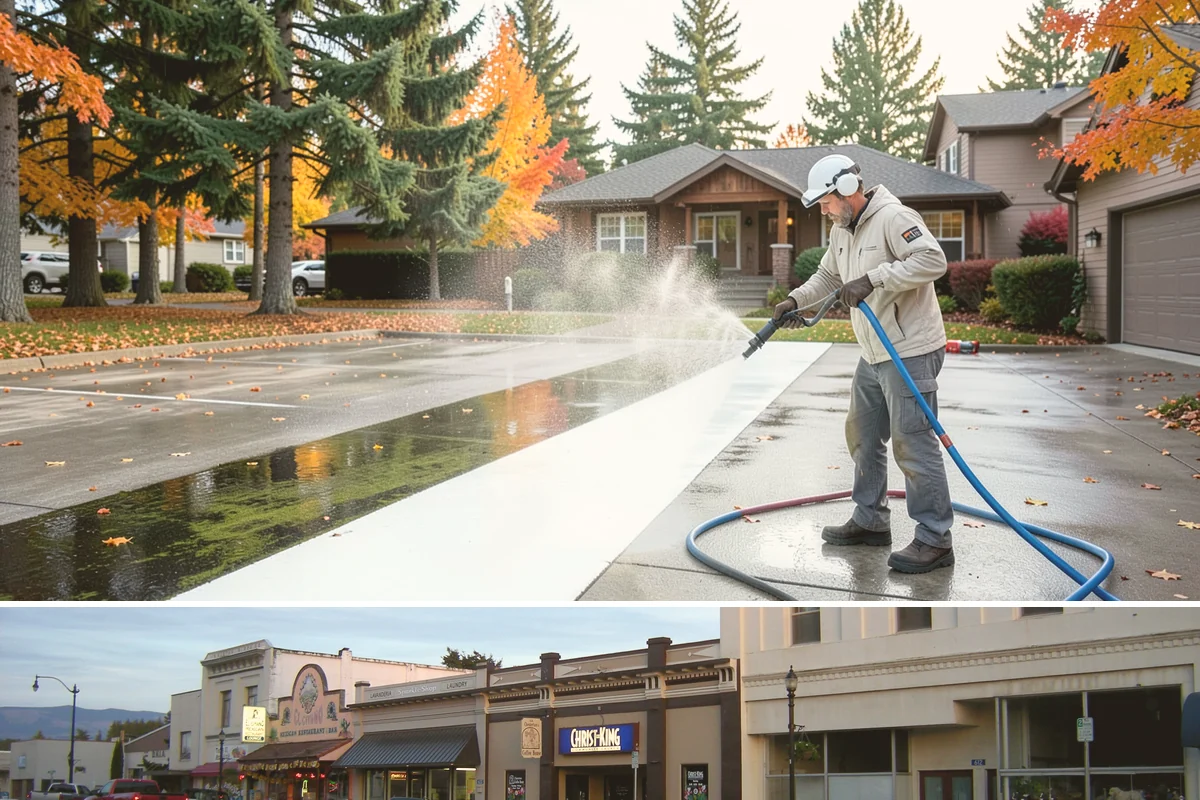 Medical Facility Exterior Cleaning in Burlington, Skagit County, WA - Twice a year, ideally in spring and fall, keeps a medical exterior consistently clean given the Northwest's long damp seasons.